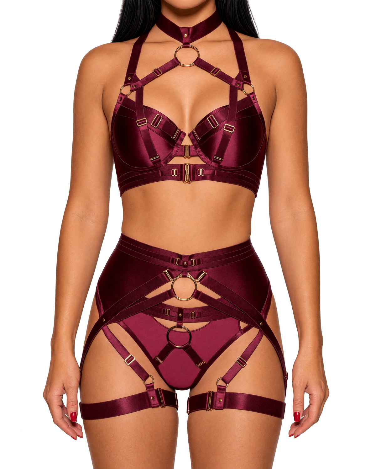 Strapping set, Burgundy