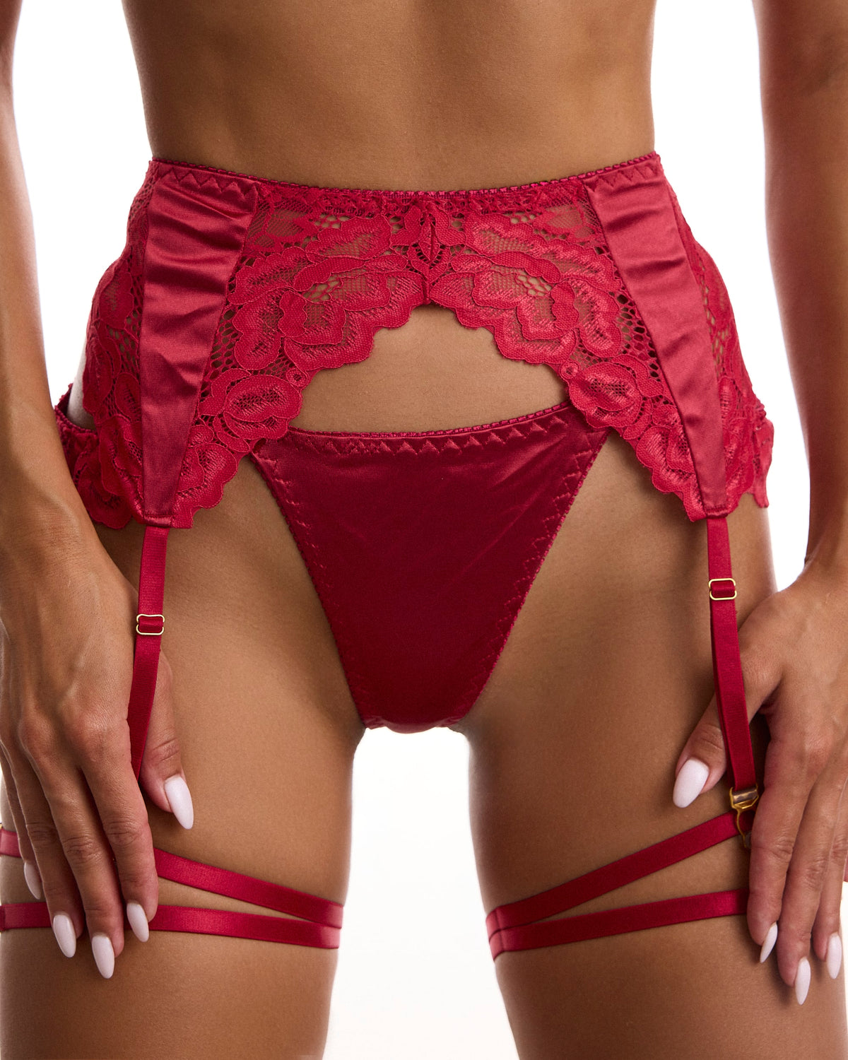 Lace set, Red